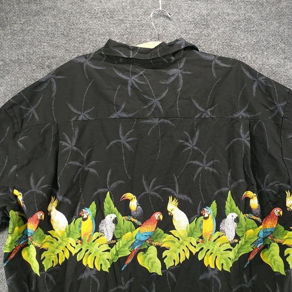 Aloha Republic Men's Button-Up Shirt Multi 3XL Short Sleeve Parrot Hawaiian - Picture 6 of 13
